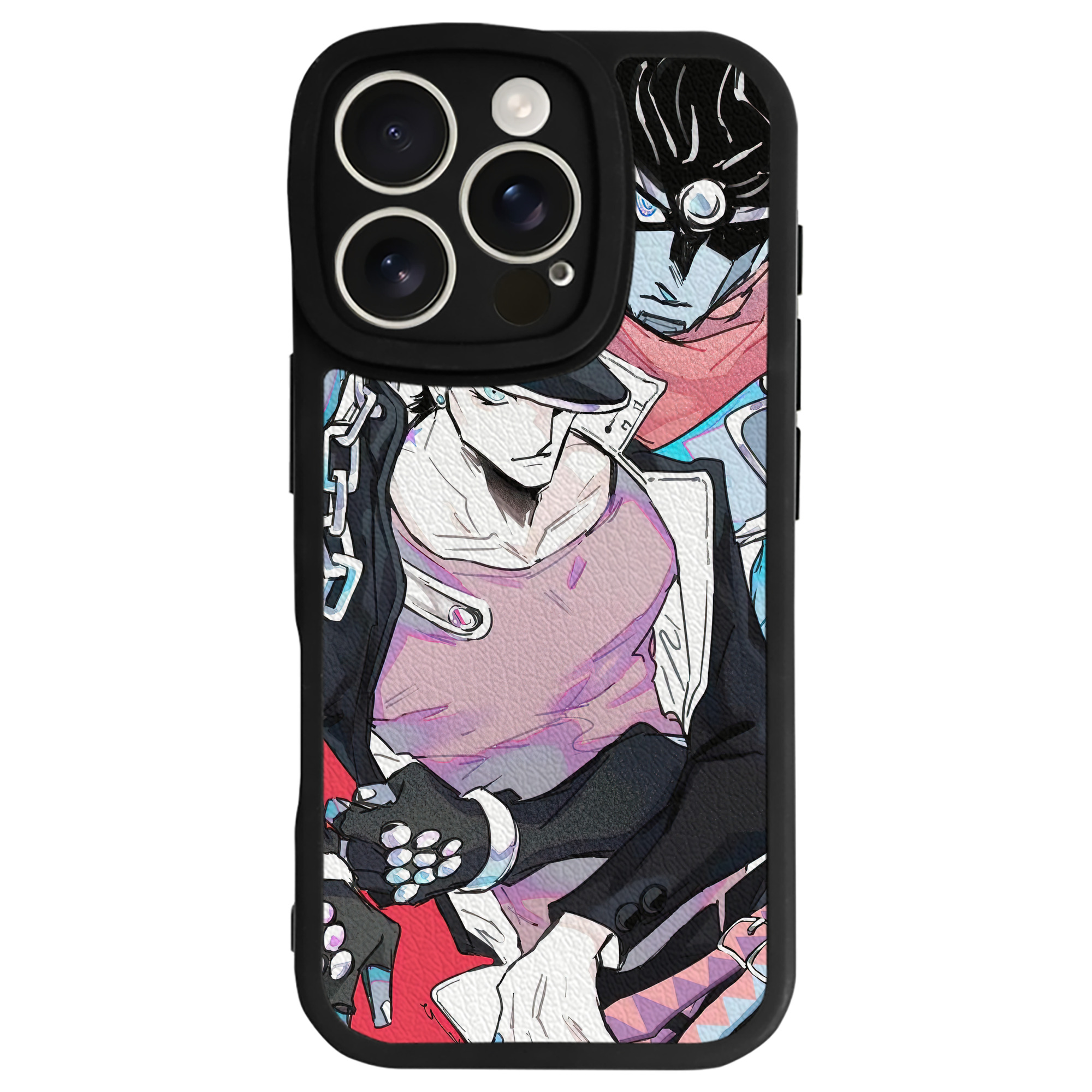 （画像用） ジョジョの奇妙な冒険 JoJo's Bizarre Adventure 【iPhone 16シリーズ対応】シリコンスマホケース（レザー調） 材質：シリコン